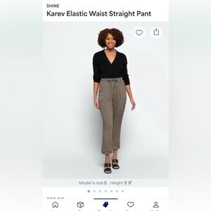 Karen Elastic Waist Straight pant